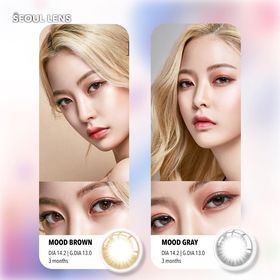 MOOD - 3 THÁNG (1 CẶP) brown/gray - Kính áp tròng Hàn Quốc Seoullens