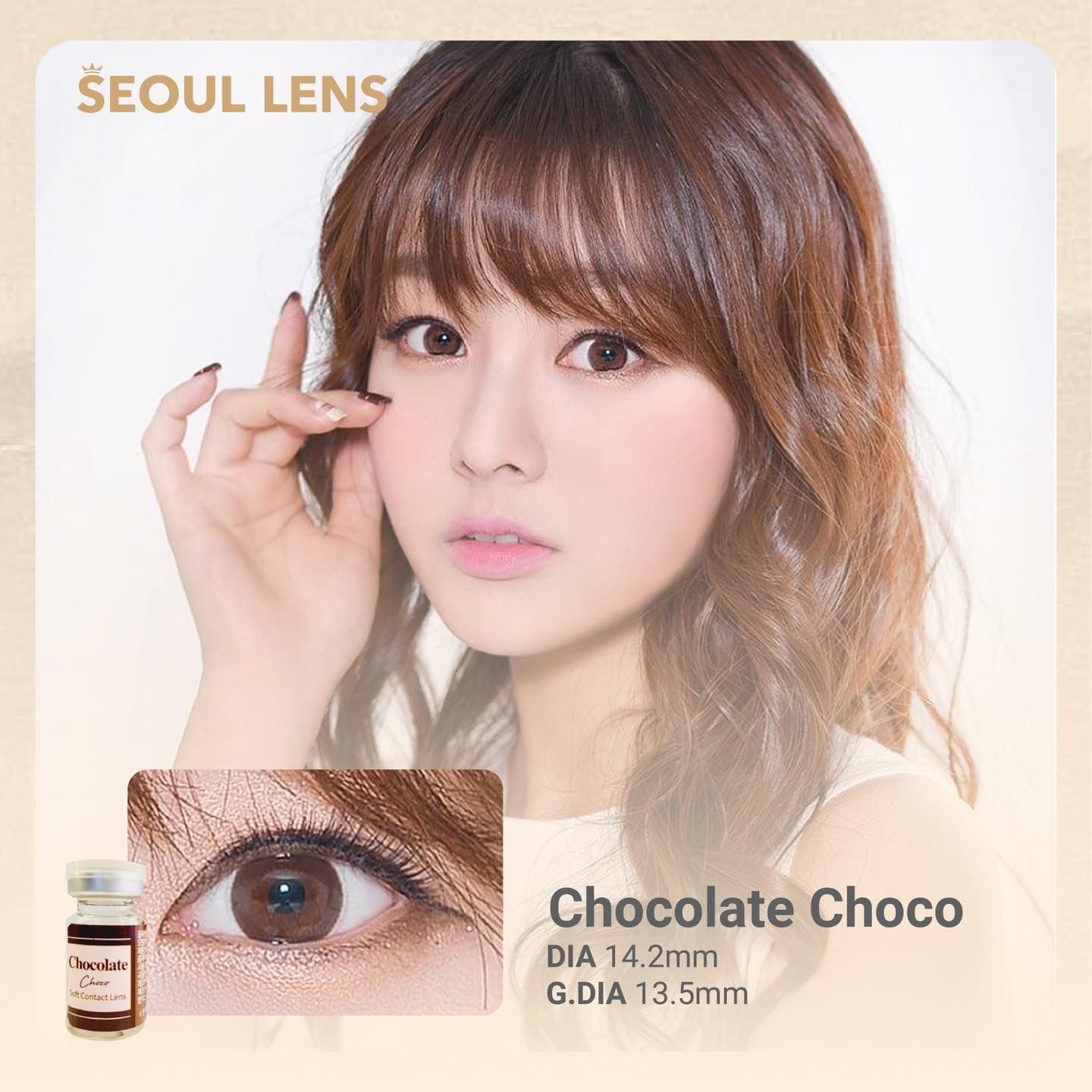 CHOCOLATE - 6 THÁNG (1 CHIẾC) Choco - Kính áp tròng Hàn Quốc Seoullens