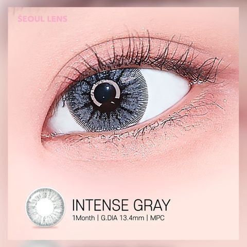 INTENSE 1 NĂM - (1 CHIẾC) GRAY - Kính áp tròng Hàn Quốc Seoullens