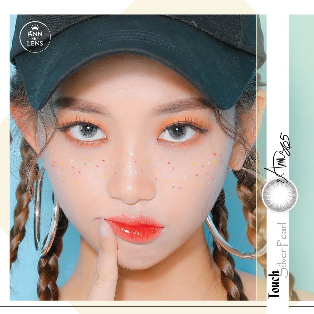 Kính áp tròng 3 tháng màu bạc hoàng kim ANN365 Touch Silver Pearl