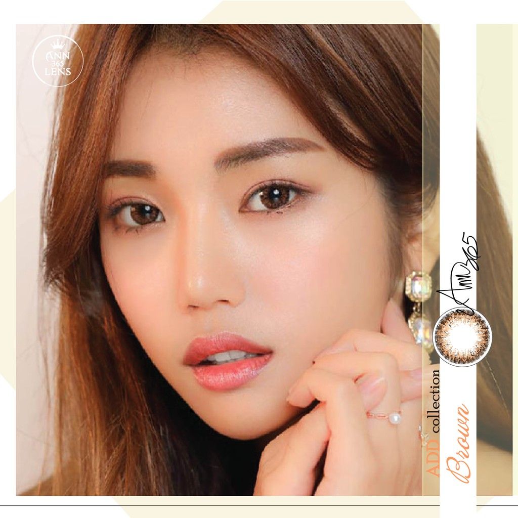 ANN365 - 3 tháng (1 CẶP) Add Brown - Kính áp tròng Hàn Quốc Seoullens
