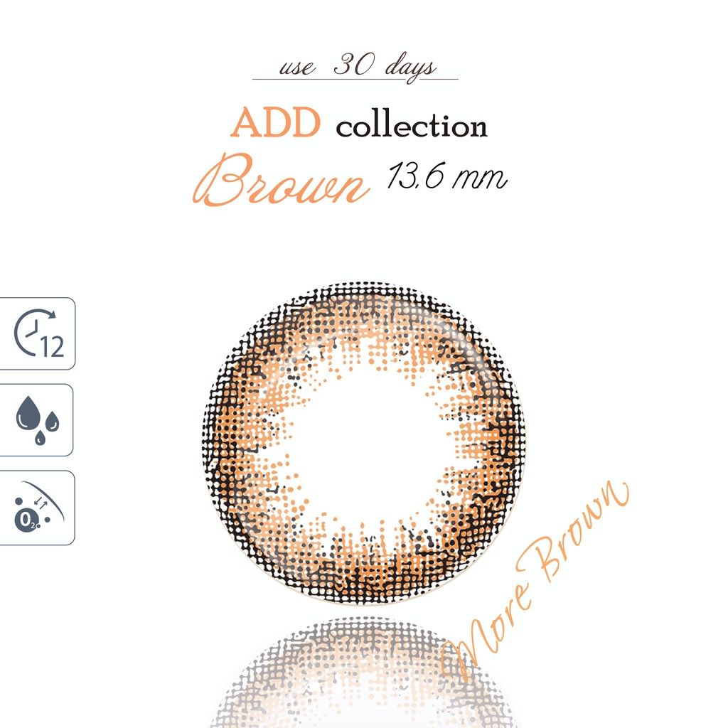 ANN365 - 3 tháng (1 CẶP) Add Brown - Kính áp tròng Hàn Quốc Seoullens