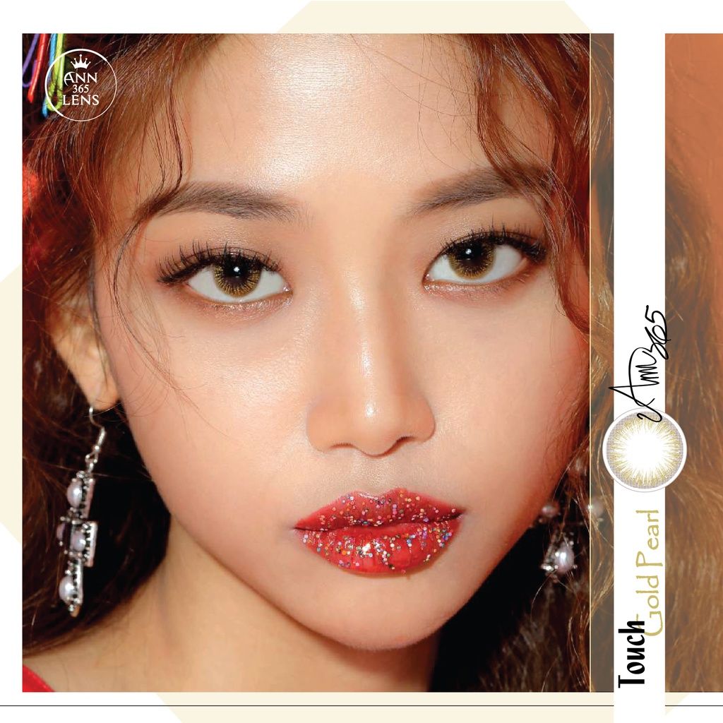 Kính áp tròng 3 tháng màu vàng hoàng kim ANN365 Touch Gold Pearl