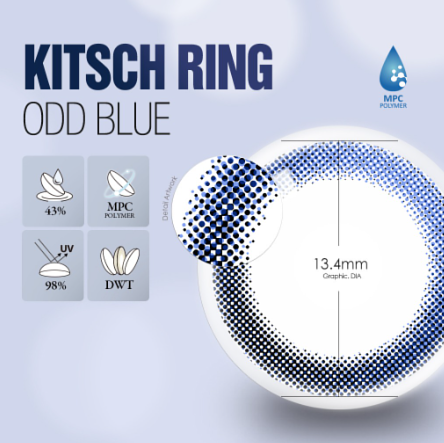 KITSCHRING - 3 THÁNG (1 CẶP) Odd blue/brown/hazel/violet - Kính áp tròng Hàn Quốc Seoullens