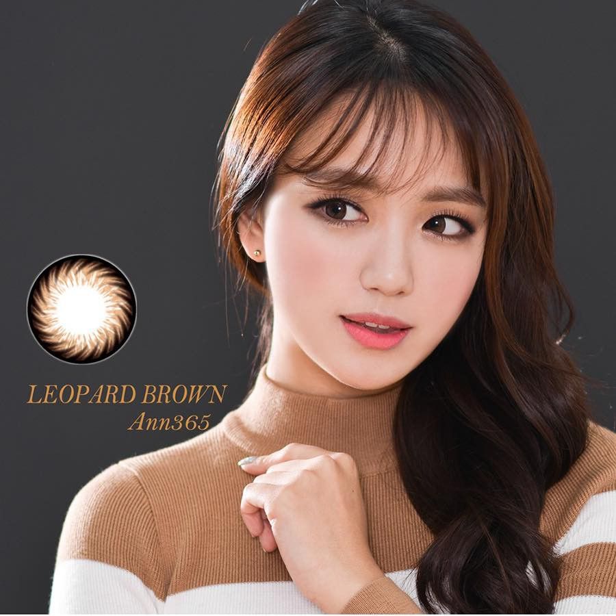 Kính áp tròng 1 năm màu nâu đậm ANN365 Leopard Brown