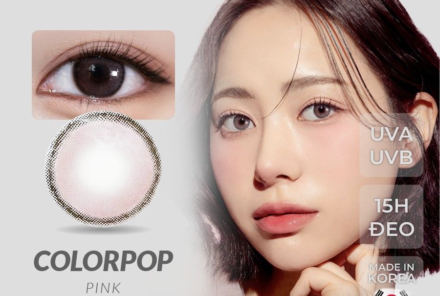 EYEIYAGI - 3 THÁNG ( ̣1 CHIẾC ) Colorpop Pink - Kính áp tròng Hàn Quốc Seoullens