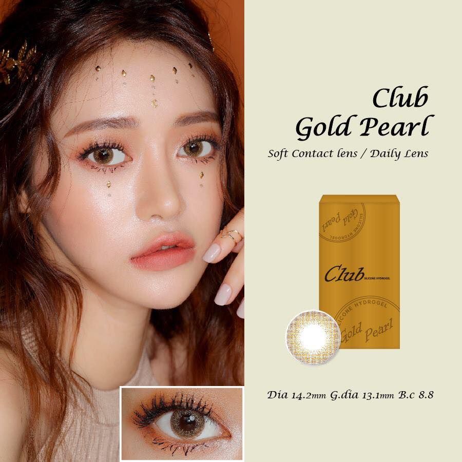 Kính áp tròng 3 tháng màu vàng ngọc trai ANN365 Club Gold Pearl