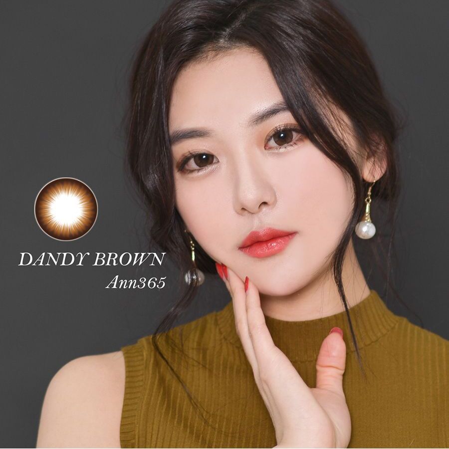 Kính áp tròng 1 năm màu nâu ANN365 Dandy