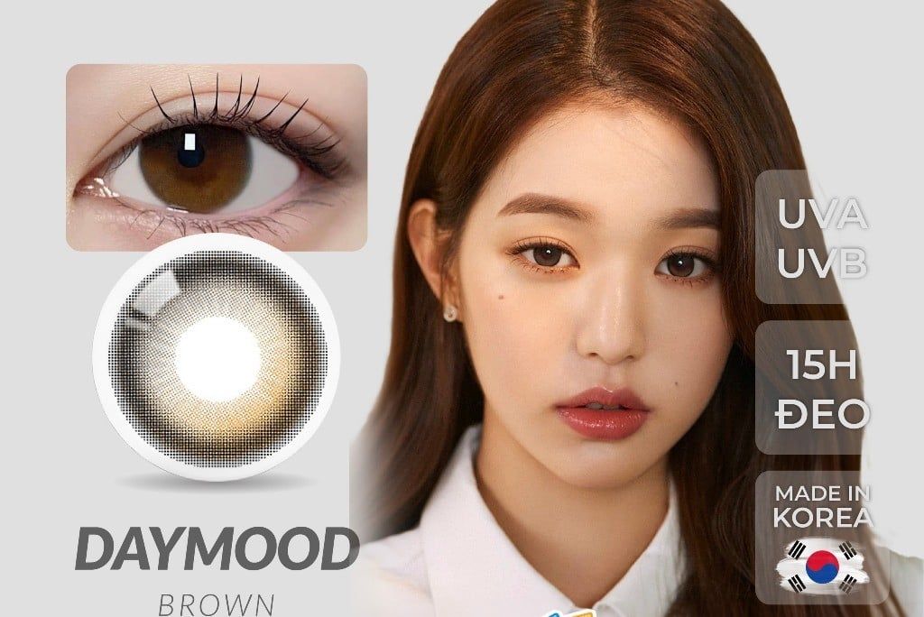 OLOLA - 6 THÁNG (1 CHIẾC) DayMood Brown - Kính áp tròng Hàn Quốc Seoullens