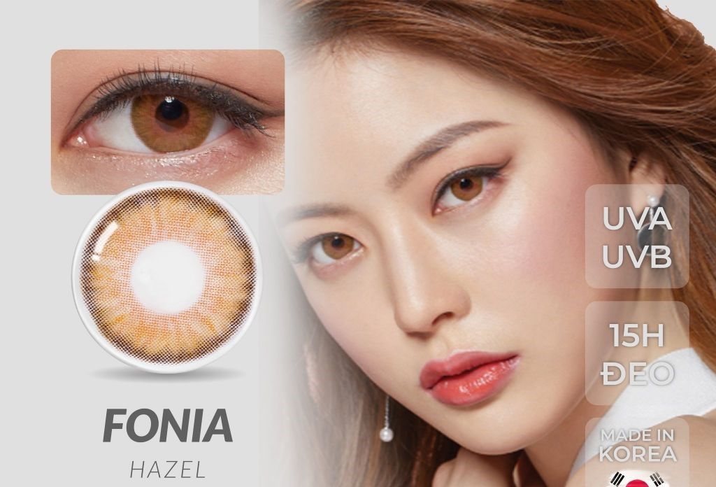 FONIA - 3 THÁNG (1 CẶP) hazel/green/gray - Kính áp tròng Hàn Quốc Seoullens