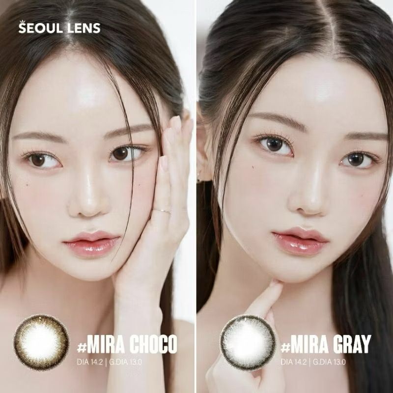 EYEIYAGI - 3 THÁNG (1 CHIẾC) Mira choco/gray - Kính áp tròng Hàn Quốc Seoullens