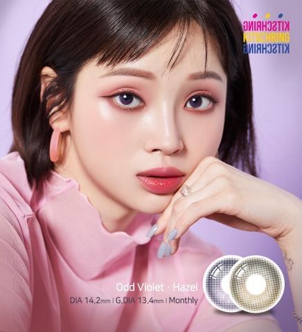 KITSCHRING - 3 THÁNG (1 CẶP) Odd blue/brown/hazel/violet - Kính áp tròng Hàn Quốc Seoullens