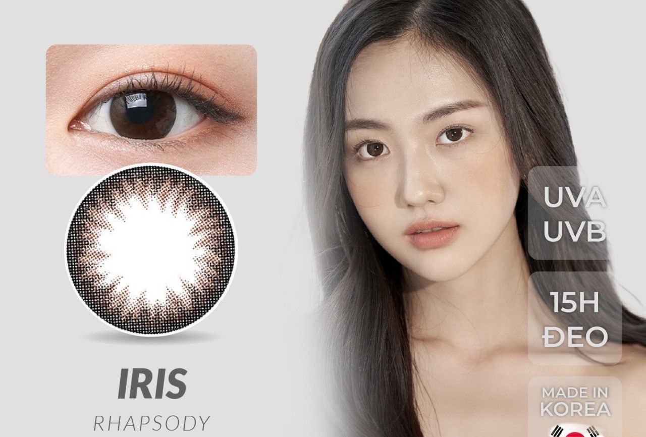 CLALEN IRIS - 1 NGÀY (1 CHIẾC) Rhapsody Brown - Kính áp tròng Hàn Quốc Seoullens
