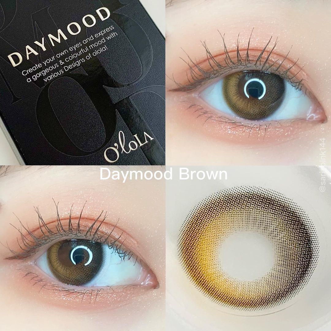OLOLA - 6 THÁNG (1 CHIẾC) DayMood Brown - Kính áp tròng Hàn Quốc Seoullens