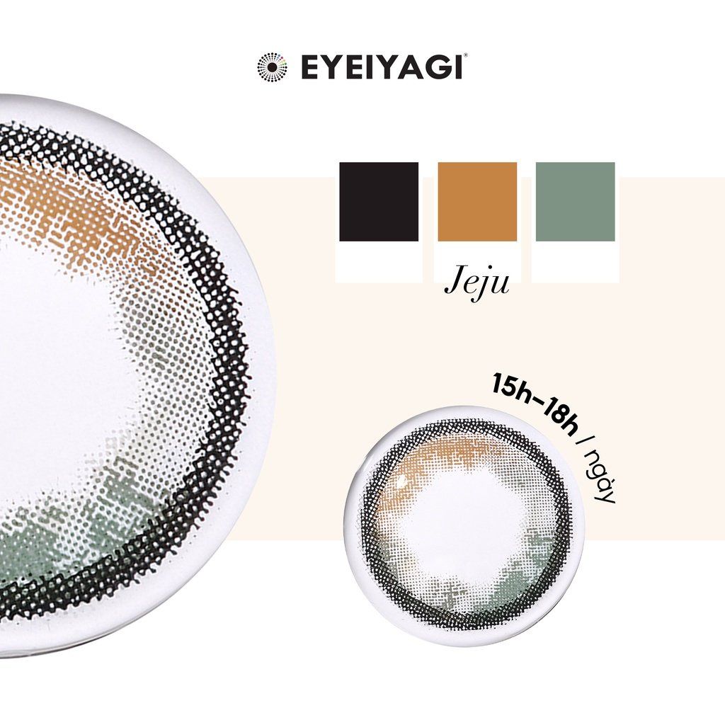 EYEIYAGI - 3 THÁNG (1 CHIẾC) Jeju - Kính áp tròng Hàn Quốc Seoullens