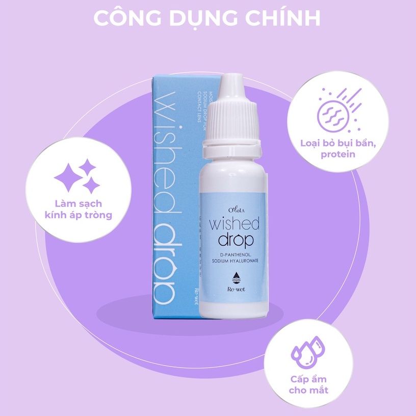 OLOLA - Dung dịch nhỏ mắt cấp ẩm Wished Drop - Hàn Quốc Seoulens - Kính áp tròng
