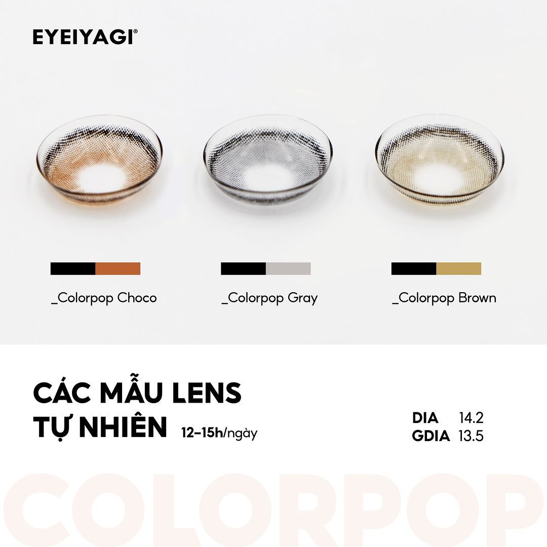 EYEIYAGI - 3 THÁNG (1 CHIẾC ) Colorpop Choco - Kính áp tròng Hàn Quốc Seoullens