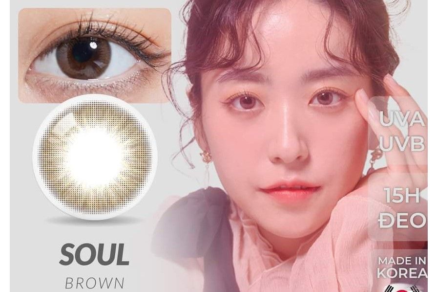 BTS - 1 NGÀY (1 CHIẾC ) Soul Brown - Kính áp tròng Hàn Quốc Seoullens