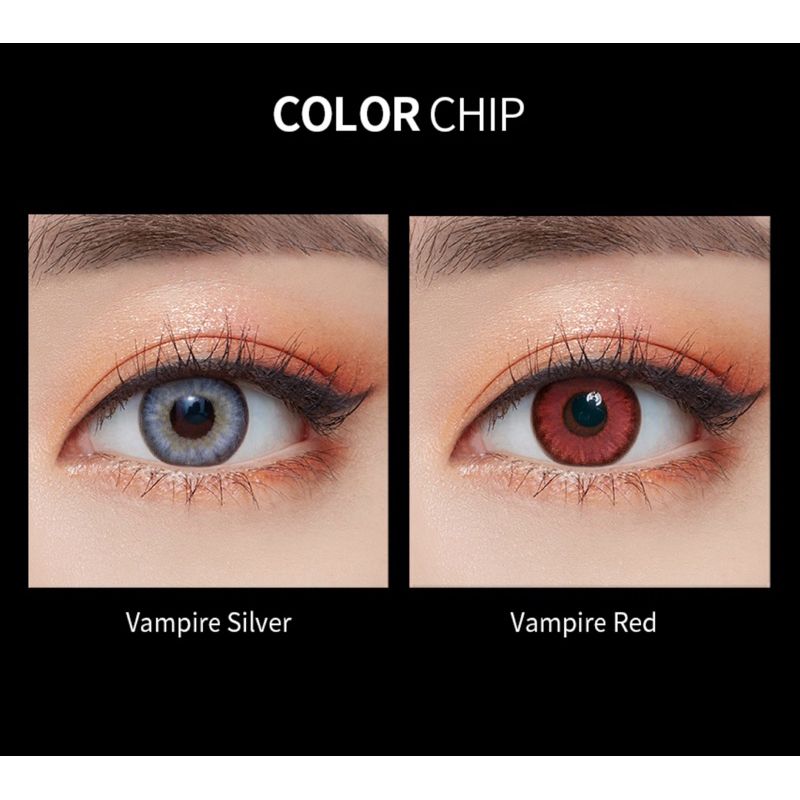 OLENS - 1 THÁNG (1 CHIẾC) Vampire Red/Silver - Kính áp tròng Hàn Quốc Seoullens