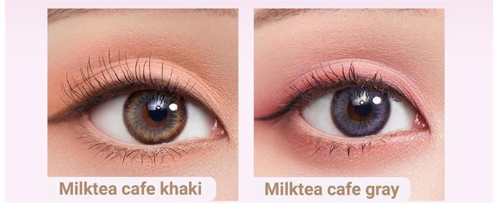 MILKTEA CAFE - 1 NGÀY (1 CHIẾC ) khaki/gray - Kính áp tròng Hàn Quốc Seoullens