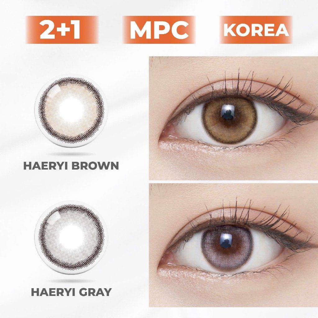 SLENS - 1 NGÀY (1 CHIẾC) HAERYI brown/gray MPC - Kính áp tròng Hàn Quốc Seoullens