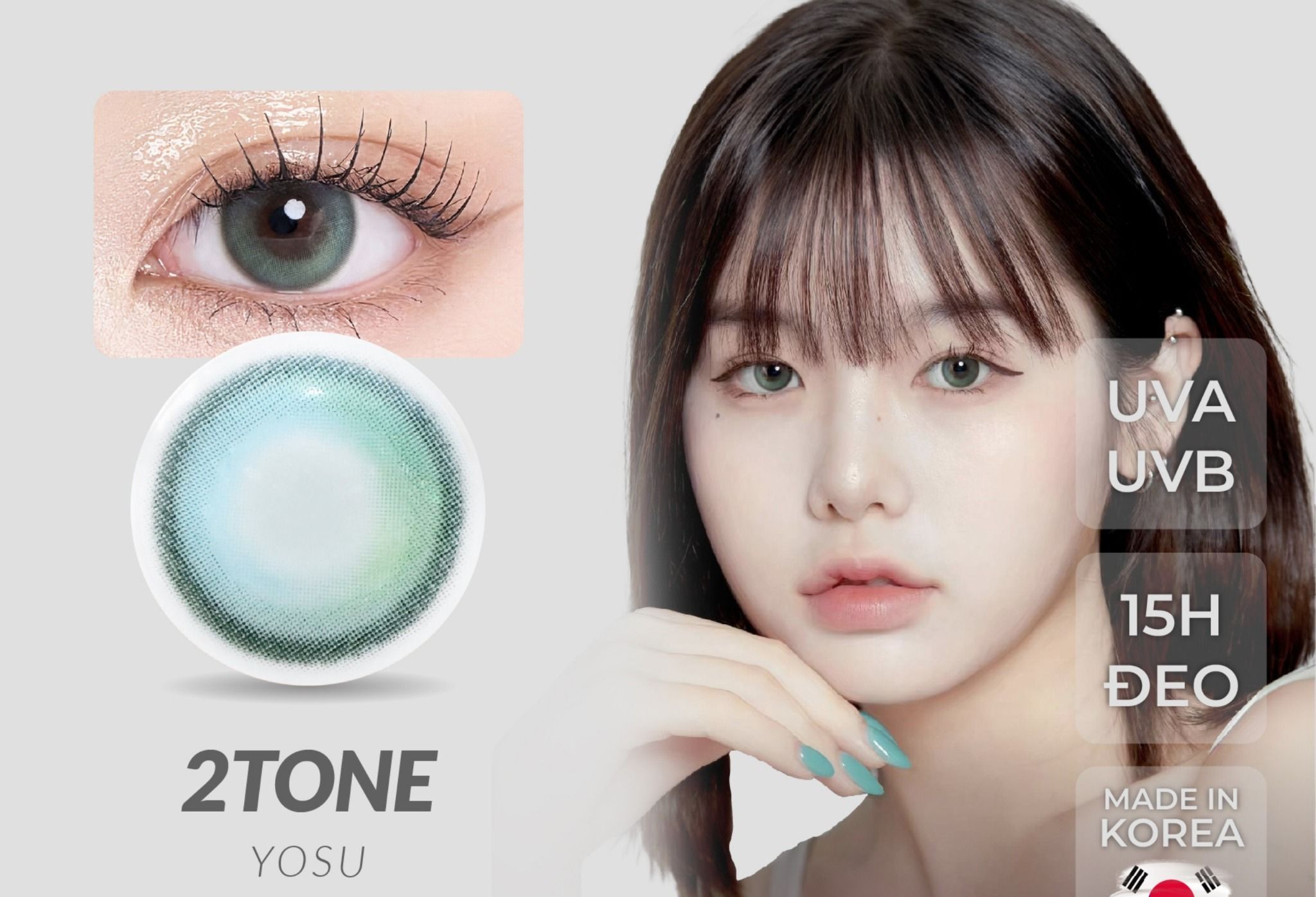 EYEIYAGI - 3 THÁNG ( 1 CHIẾC) Yosu - Kính áp tròng Hàn Quốc Seoullens