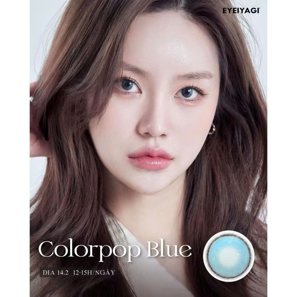 EYEIYAGI - 3 THÁNG (1 CHIẾC) Colorpop Blue - Kính áp tròng Hàn Quốc Seoullens