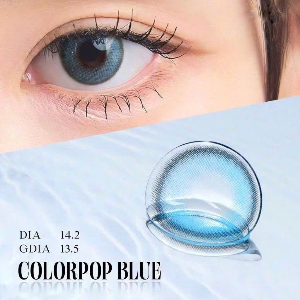 EYEIYAGI - 3 THÁNG (1 CHIẾC) Colorpop Blue - Kính áp tròng Hàn Quốc Seoullens