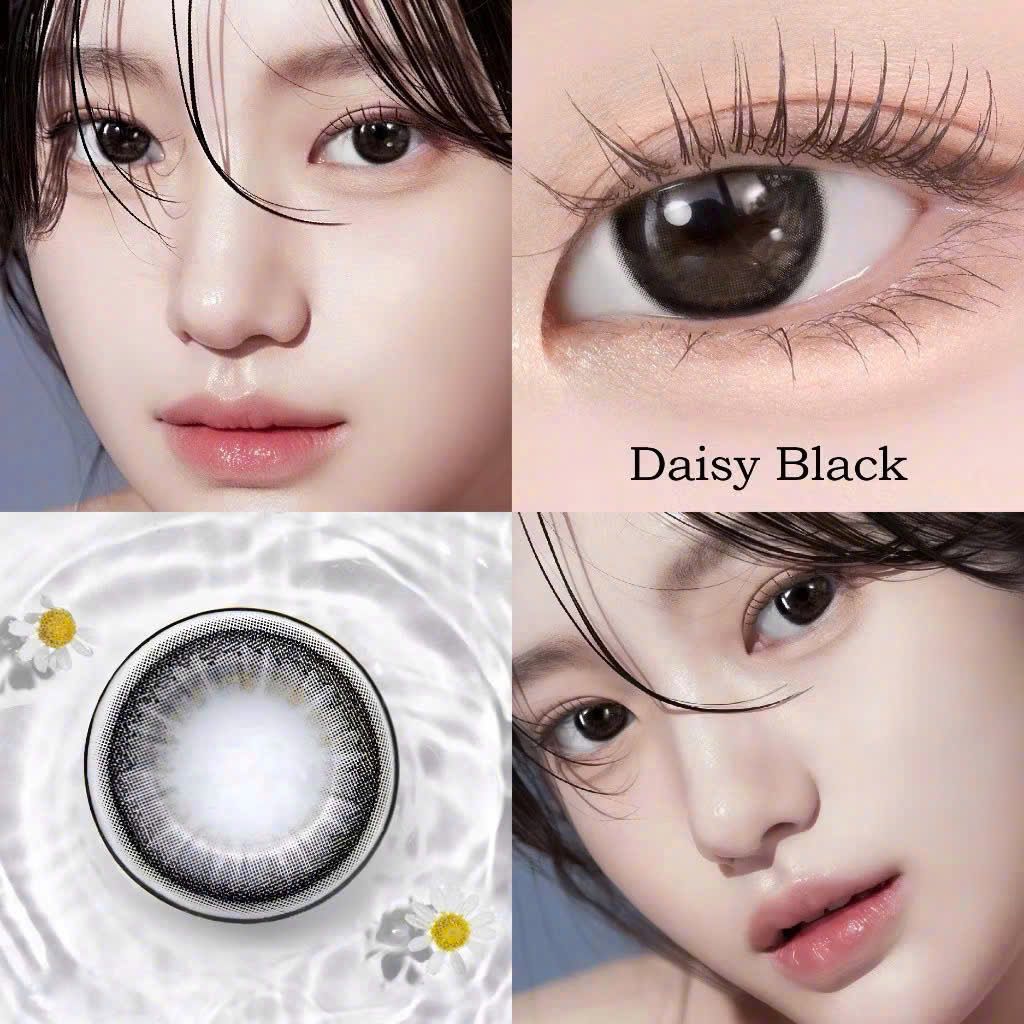 EYEIYAGI - 3 THÁNG (1 CHIẾC) Daisy Black - Kính áp tròng Hàn Quốc Seoullens