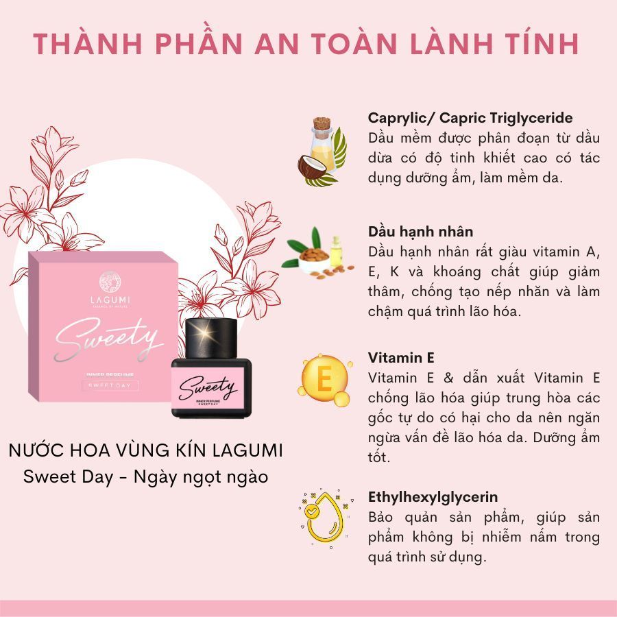 Nước hoa vùng kín Lagumi Sweety - mùi hương ngày ngọt ngào ( Sweet Day)