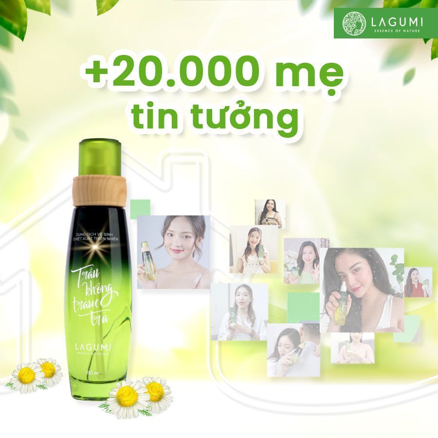 Combo 2 dung dịch vệ sinh phụ nữ trầu không tràm trà Lagumi 100ml