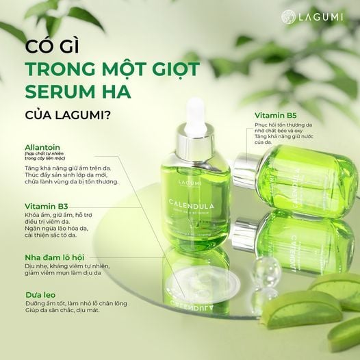 Combo cấp ẩm, căng bóng da Lagumi (Serum Super HA & B5 30ml - Kem dưỡng Gel Cream B5 30gr)