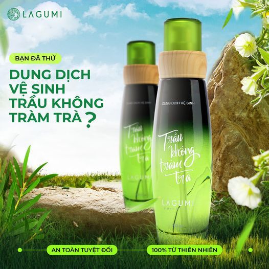 Set sỉ 5 Dung dịch vệ sinh phụ nữ trầu không tràm trà giảm viêm, ngứa Lagumi 100ml