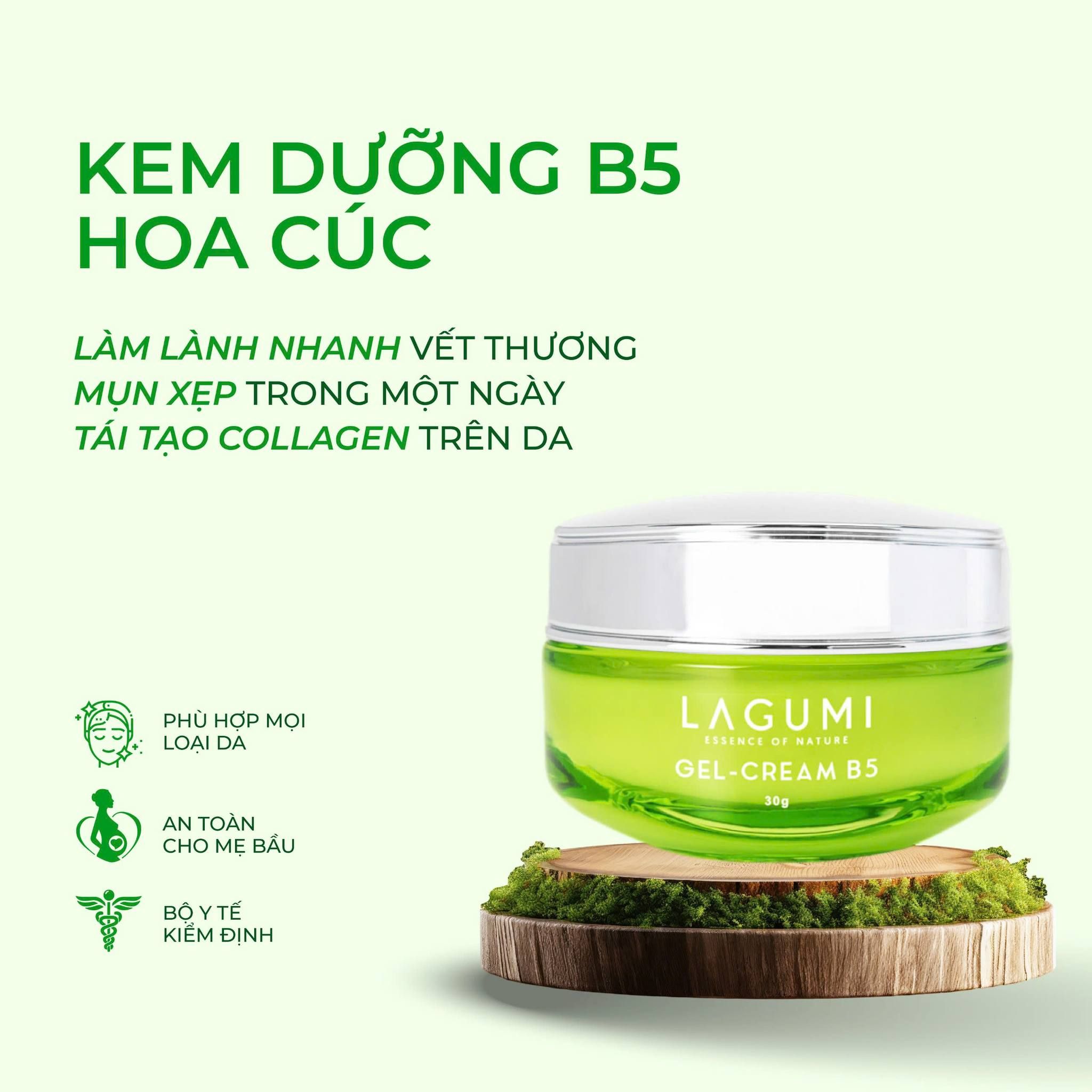 Kem dưỡng phục hồi & dưỡng sáng da Lagumi Calendula B5 cho da dầu, mụn 30g