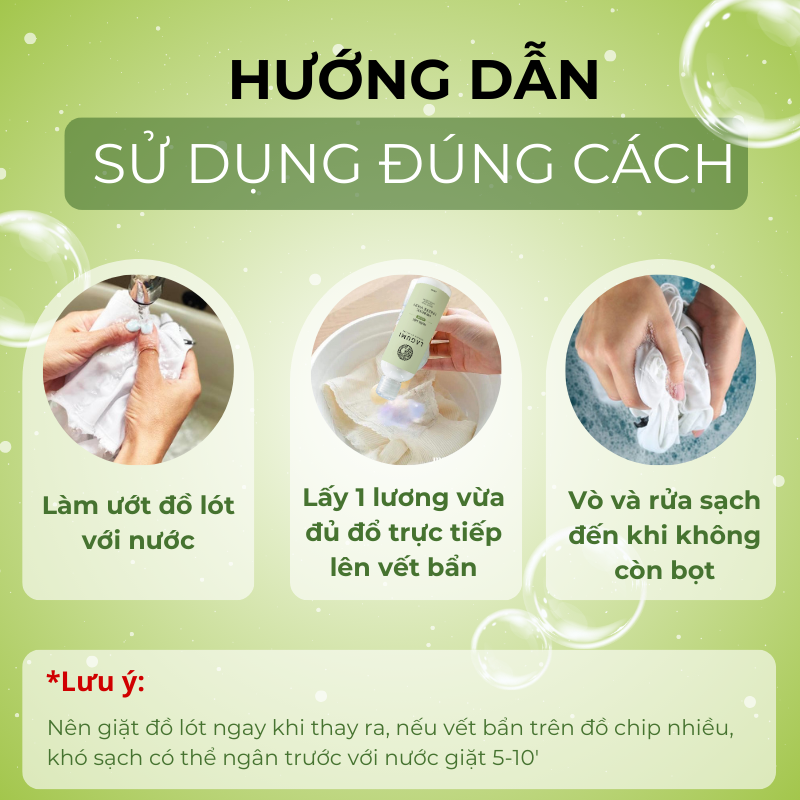 Nước giặt đồ lót chuyên dụng Lagumi 100ml giúp hỗ trợ khử nấm khuẩn, dịu nhẹ an toàn cho da