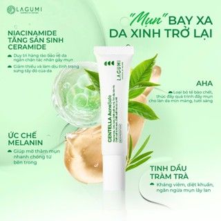 Gel chấm mụn LAGUMI giảm sưng đau sau 8h, Kem chấm mụn giảm viêm thâm an toàn & dịu nhẹ cho mẹ bầu và da nhạy cảm 15g
