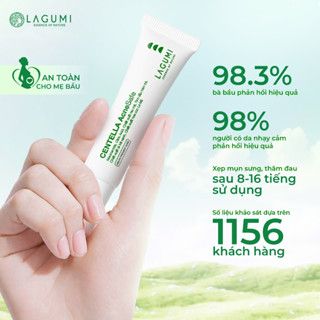 Gel chấm mụn LAGUMI giảm sưng đau sau 8h, Kem chấm mụn giảm viêm thâm an toàn & dịu nhẹ cho mẹ bầu và da nhạy cảm 15g