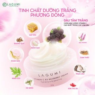 Bộ Đôi Làm Trắng Da Mặt Lagumi Dâu Tằm B3 Dưỡng Trắng Mờ Thâm Giảm Nám