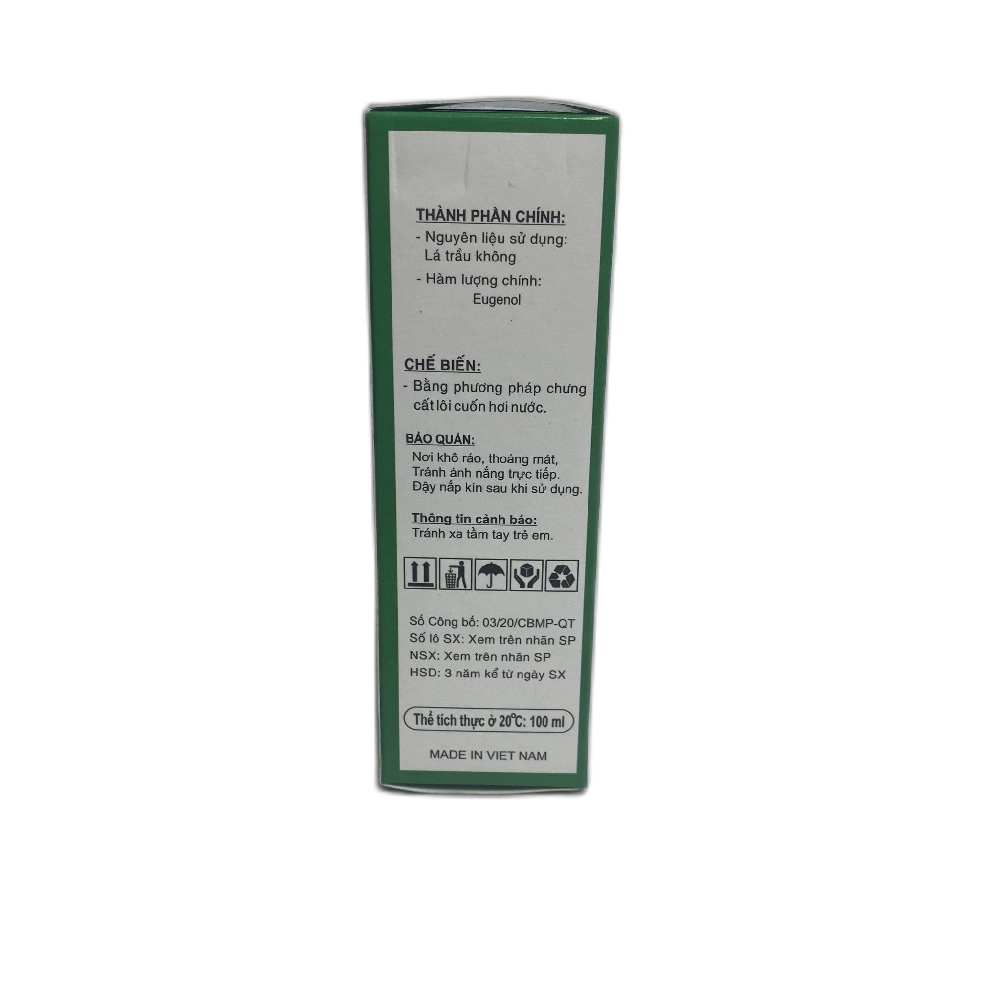 Nước cất lá trầu Huyền Thoại, Việt Nam 100ml