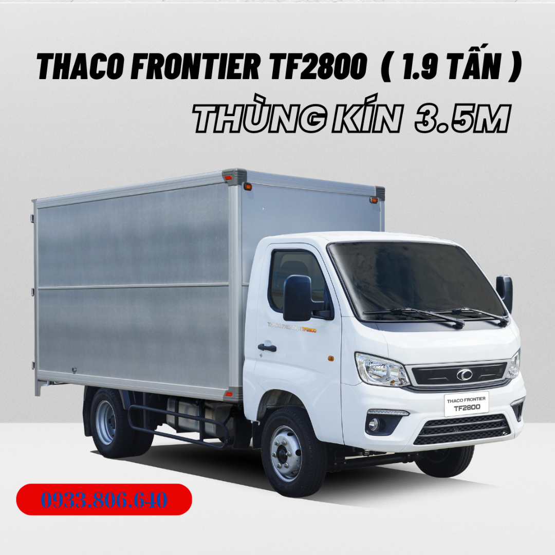 XE TẢI THACO FRONTIER TF2800 THÙNG KÍN TẢI TRỌNG 1.990 KG