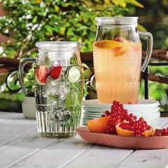 Bình Detox/ bình nước thủy tinh Bormioli Rocco có lõi đựng đá 1,8L