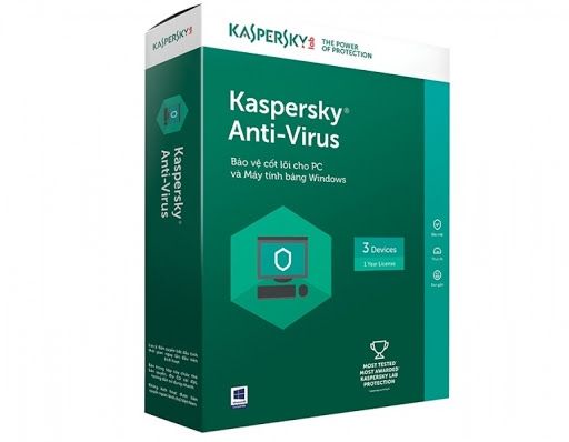 Phần mềm diệt virus Kaspersky Antivirus 3 máy