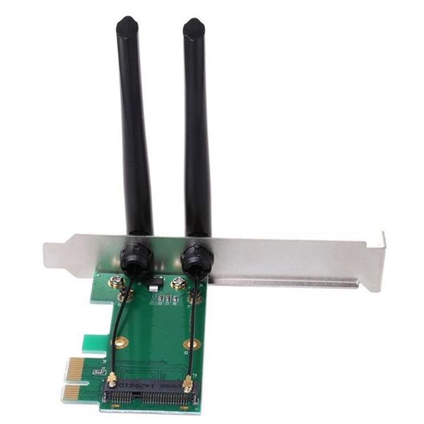 Card WiFi PCI-E Express + 2 Ăng-Ten Mở Rộng Cho PC