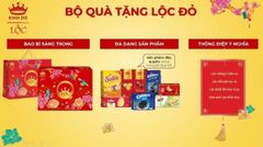 Bộ hộp quà tết Kinh Đô 2024 Lộc