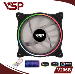 Bộ kit 3 Fan Led RGB + Hub VSP V206B - Bh 03 tháng