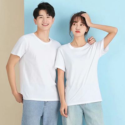  Áo đôi thun trơn UNISEX form basic vải thun mịn co giãn 4 chiều 