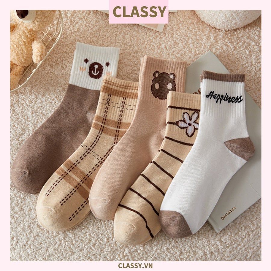 Classy Tất cổ ngắn, vớ cổ ngắn nhiều màu nhiều họa tiết vui nhộn G1461 - G1462 - G1464