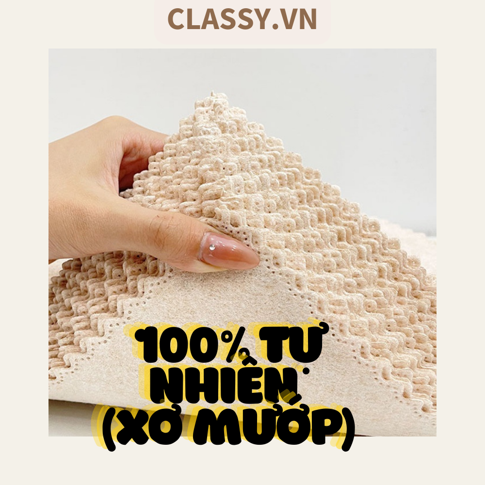 COMBO 10 miếng khăn ướt xơ mướp thấm dầu dễ lau chùi Khăn lau bát xơ mướp dày làm sạch nhà bếp và khử nhiễm miếng cọ rửa PK970