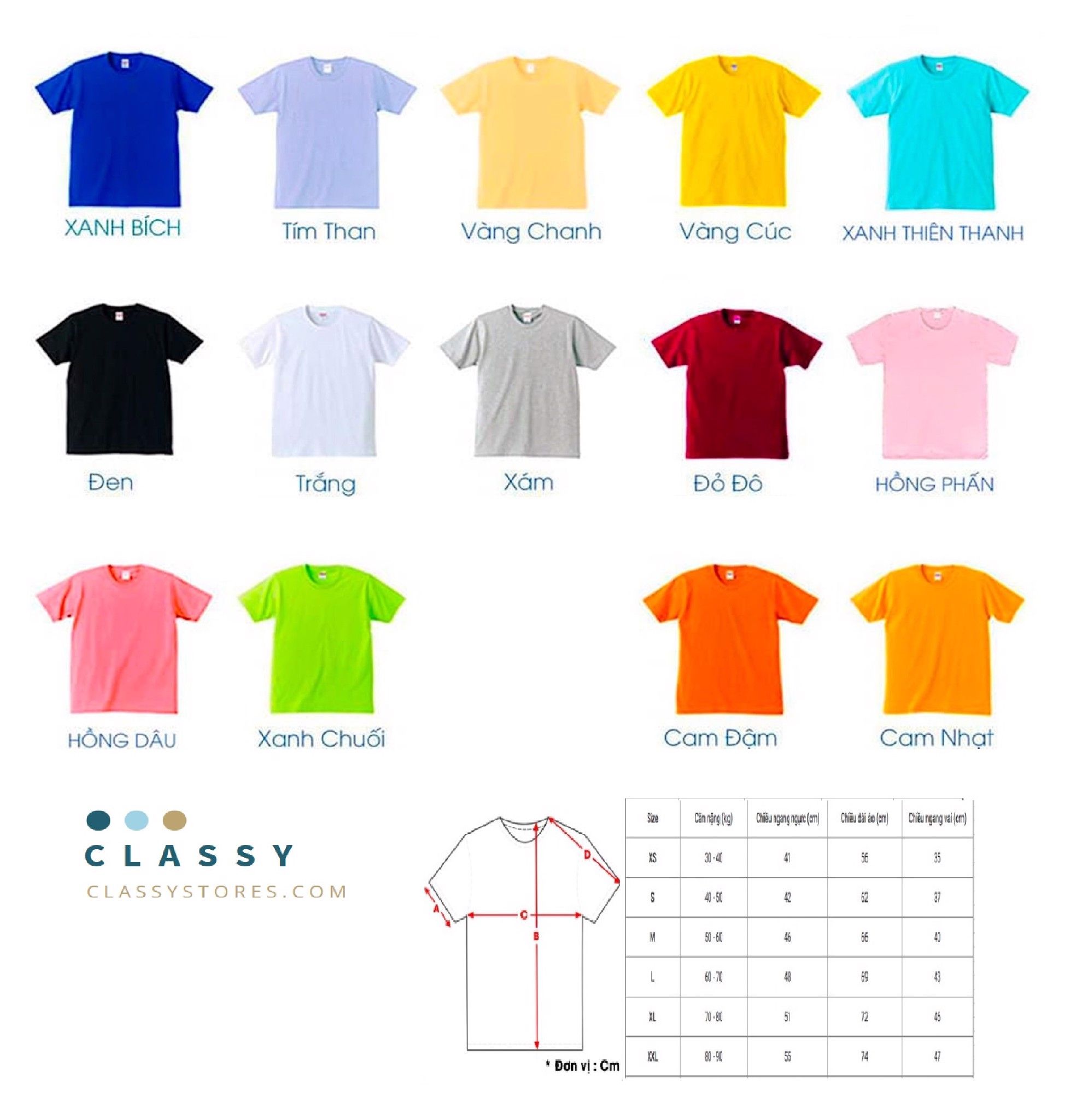  Áo đôi thun trơn UNISEX form basic vải thun mịn co giãn 4 chiều 