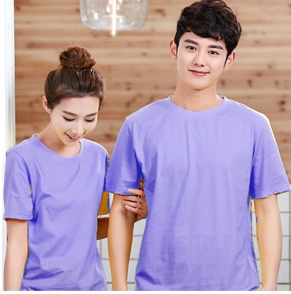  Áo đôi thun trơn UNISEX form basic vải thun mịn co giãn 4 chiều 